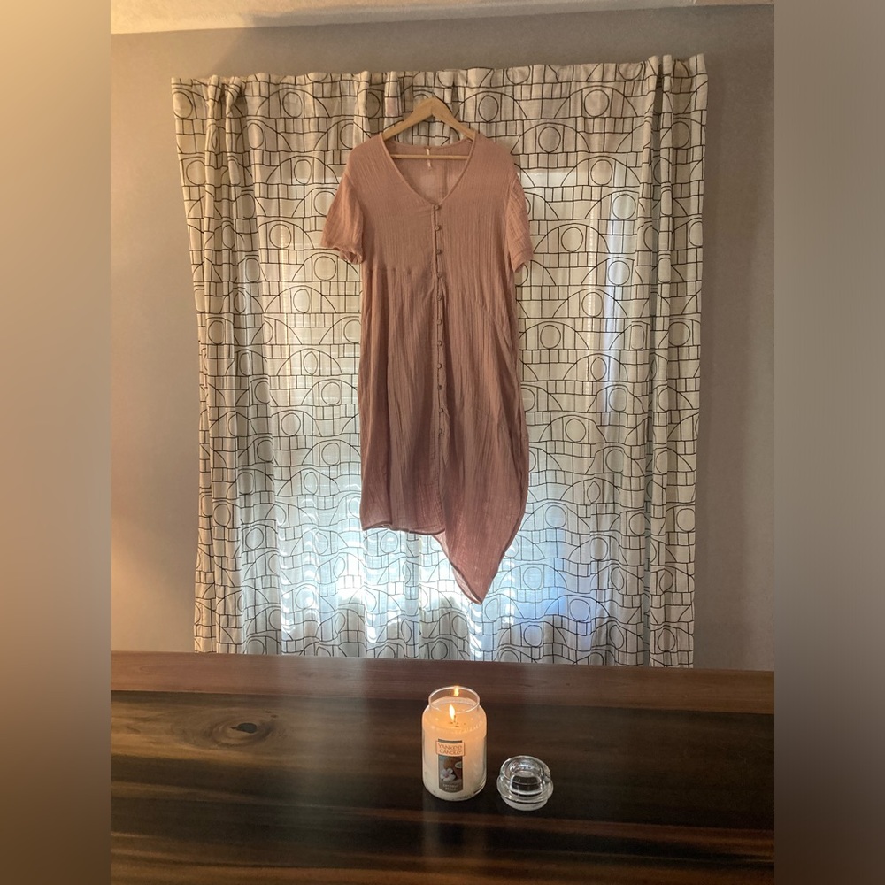 Free People Pink Midi Dress